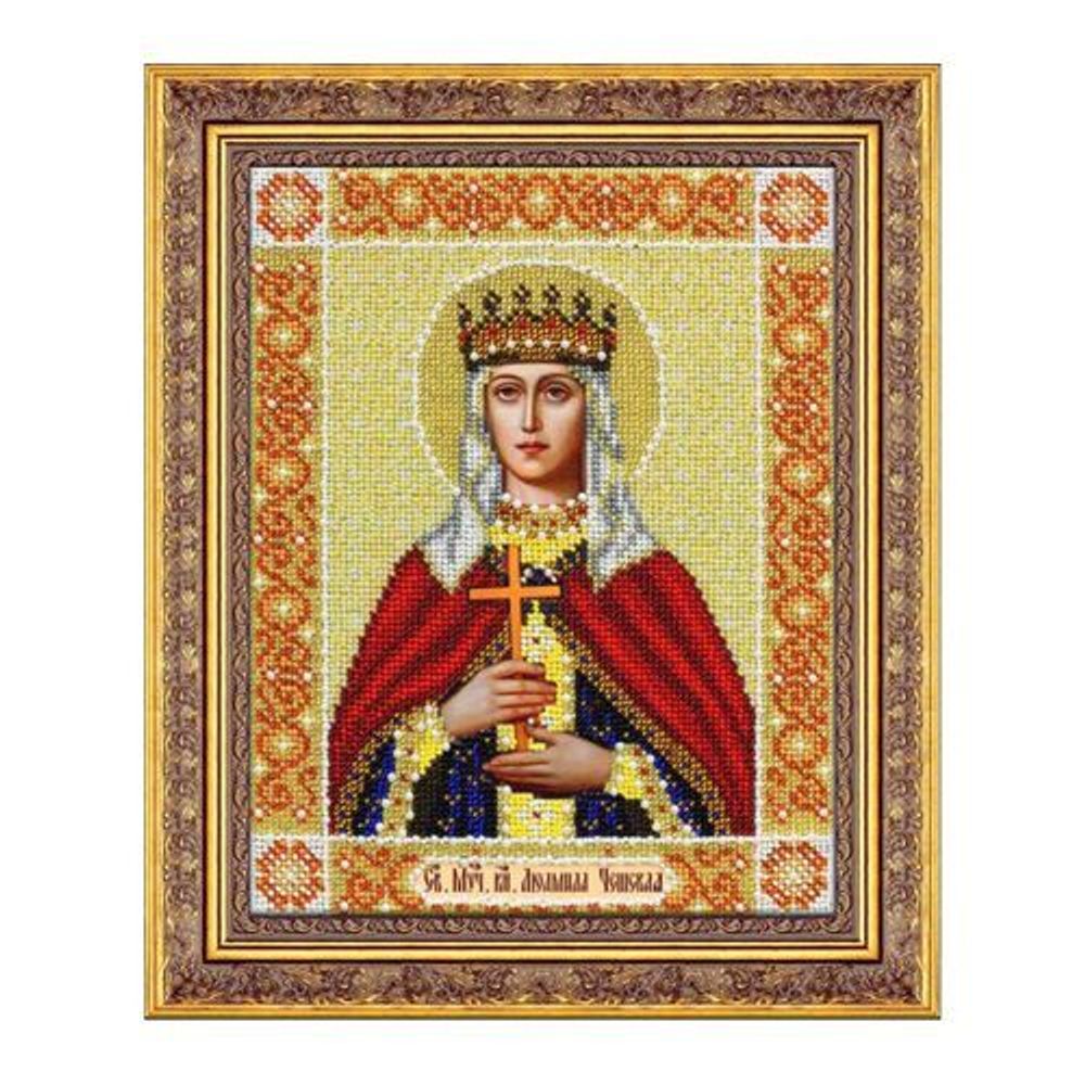 Набор для вышивания бисером Паутинка, Св. Муч. княжна Людмила Чешская, 20х25 см