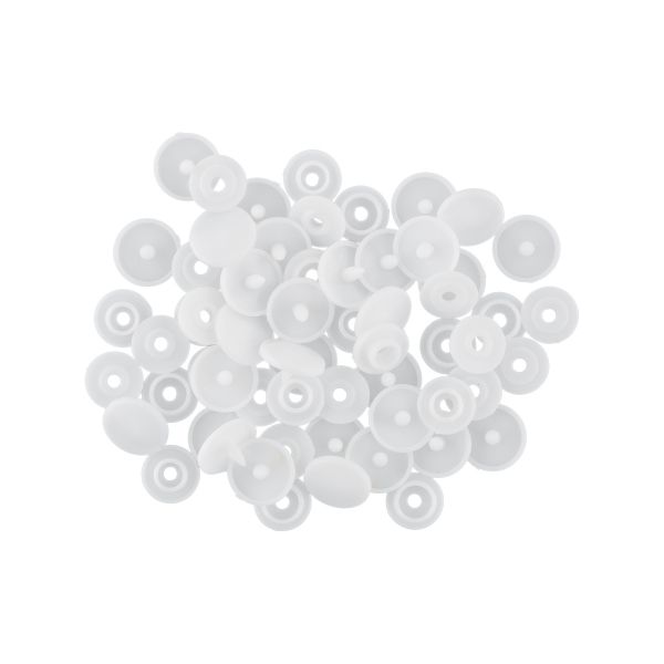 Кнопка рубашечная установочная пластик ⌀10 мм, 15 шт, 001 белый, Micron POM-10