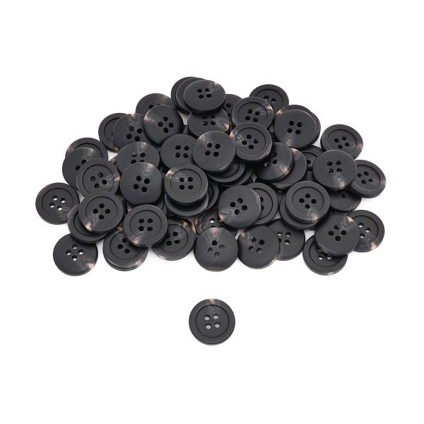 Пуговицы 4 прокола 28L=18 мм, col. А черный, 72 шт, CN2832