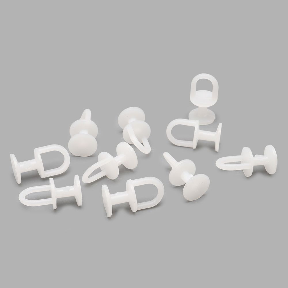 Бегунок шторный 15 мм пластик, белый, 100 шт (PPA603)