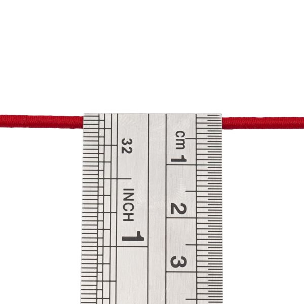 Резинка шляпная (шнур эластичный) ⌀2.0 мм / 100 метров, 0370-0200, С519-красный