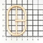 Пряжка овальная 50 мм, металл (Gold Золото), МВ_2301, 6 шт