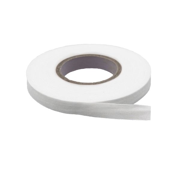 Лента клеевая тканая для кожи и меха 10 мм, белый, уп.18,28 м