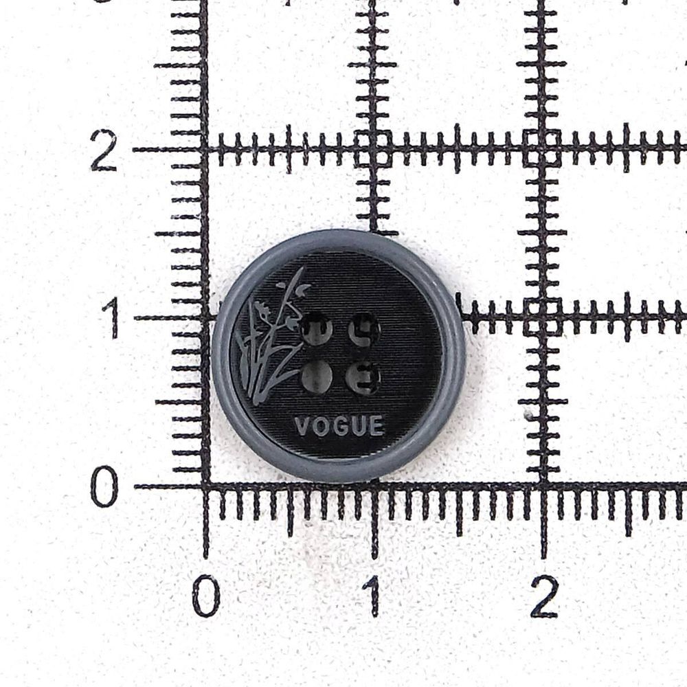 Пуговицы 4 прокола 24L (15мм), (Gray2 (серый2)), 36 шт