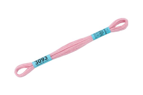 Мулине Gamma 100% хлопок, цв.3093 розово-сиреневый, 24 мотка по 8 метров