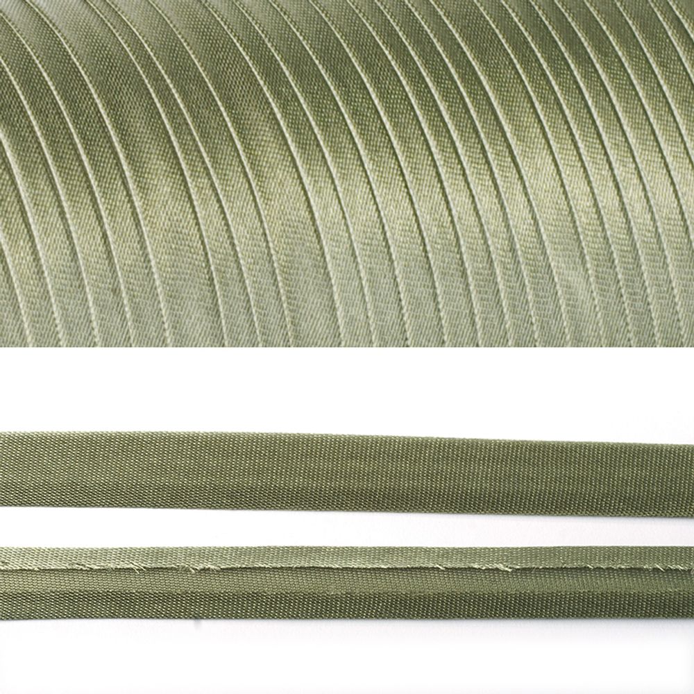 Косая бейка атласная 15 мм / 132±1 метра, BS, 597636, цв.F324 (С562) серо-зеленый