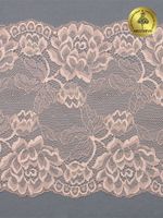 Кружево эластичное (стрейч) L838 180мм цв.168 серебристый пион, 25 м, Kruzhevo