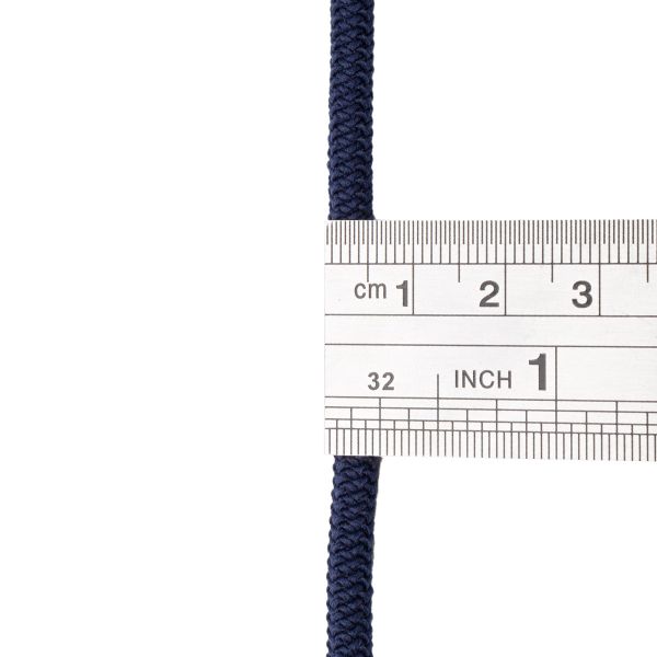Шнур эластичный вязаный 4.5 мм / 50м (полиэстер 86%, латекс 14%) (темно-синий), Р2691