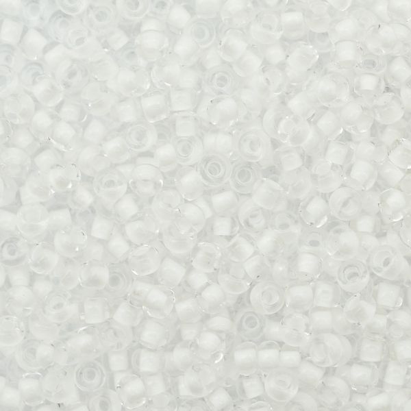 Бисер Preciosa прозрачный с цв. центром матовый, круг.отв., 100 г (5х20 г), (38302)331-39001-10/0