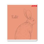 Тетрадь ученическая общая, матовая ламинация + выборочный УФ лак, A5+ 48 л. на скобе, белизна 100%, 10 шт, клетка, 000315 Зайчишка, Светоч 48ТСК5_24_3_1