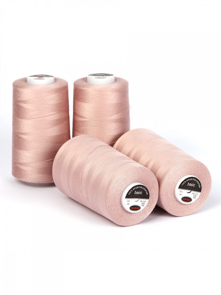 Нитки швейные Max 40/2, 4570 м (5000 ярд), 361 пудровый / 4 бобины