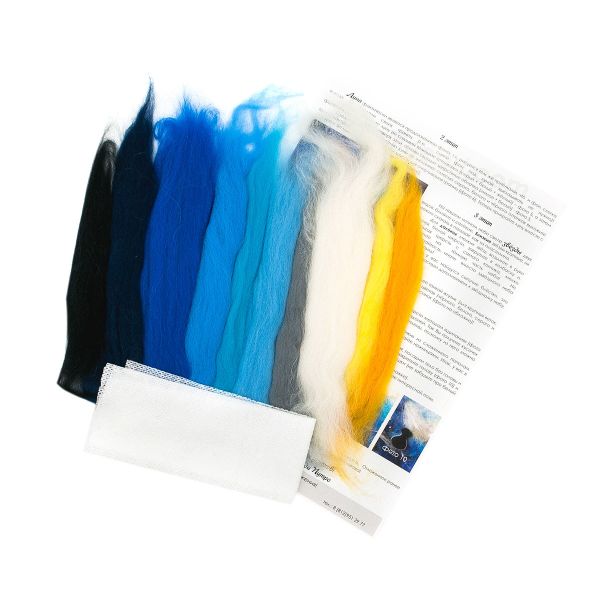 Набор для валяния (живопись цветной шерстью) 