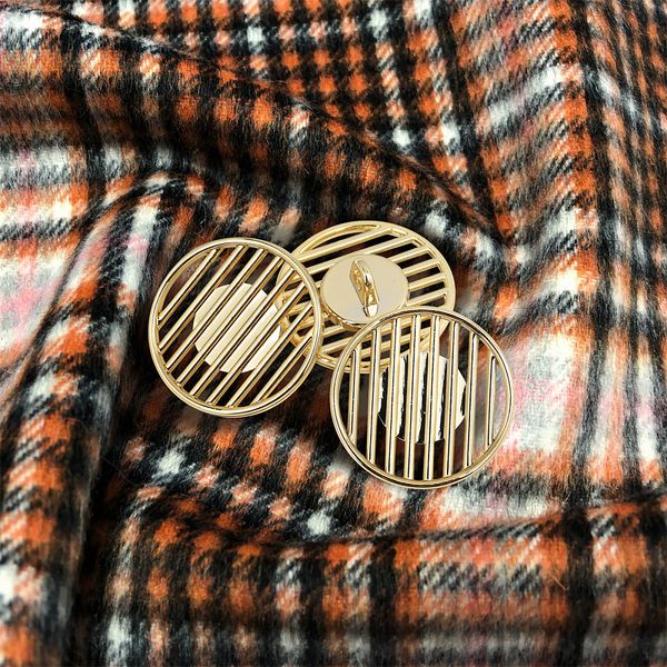 Пуговицы металлические на ножке 32L-20 мм, С-MP37 цв.золото, 10 шт