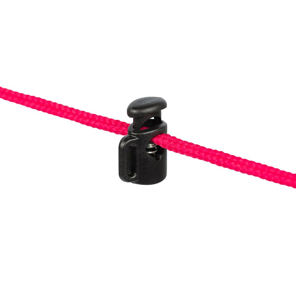 Фиксатор (зажим) для шнура пластик 1 отв., ⌀3.5 мм, 24 шт, №01 черный, Micron A 8859