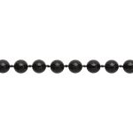 Жемчуг на нитке 6 мм, 25м (черный), 25 м