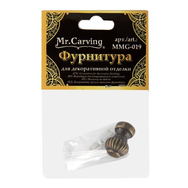 Ручка для шкатулок 1х1.9 см, 5 шт, 02 бронза, Mr.Carving