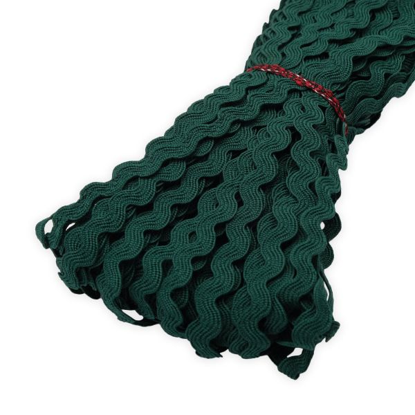 Тесьма вьюнчик 9 мм, 30м (т.зеленый), 30 м