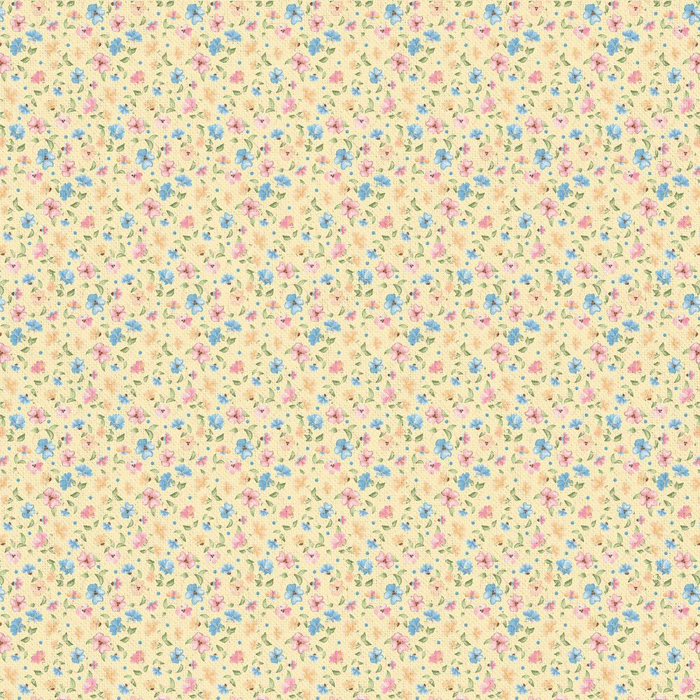 Ткань для пэчворка Peppy Нежная история, отрез 50х55 см, 146 г/м², НИ-15 желтый, Peppy