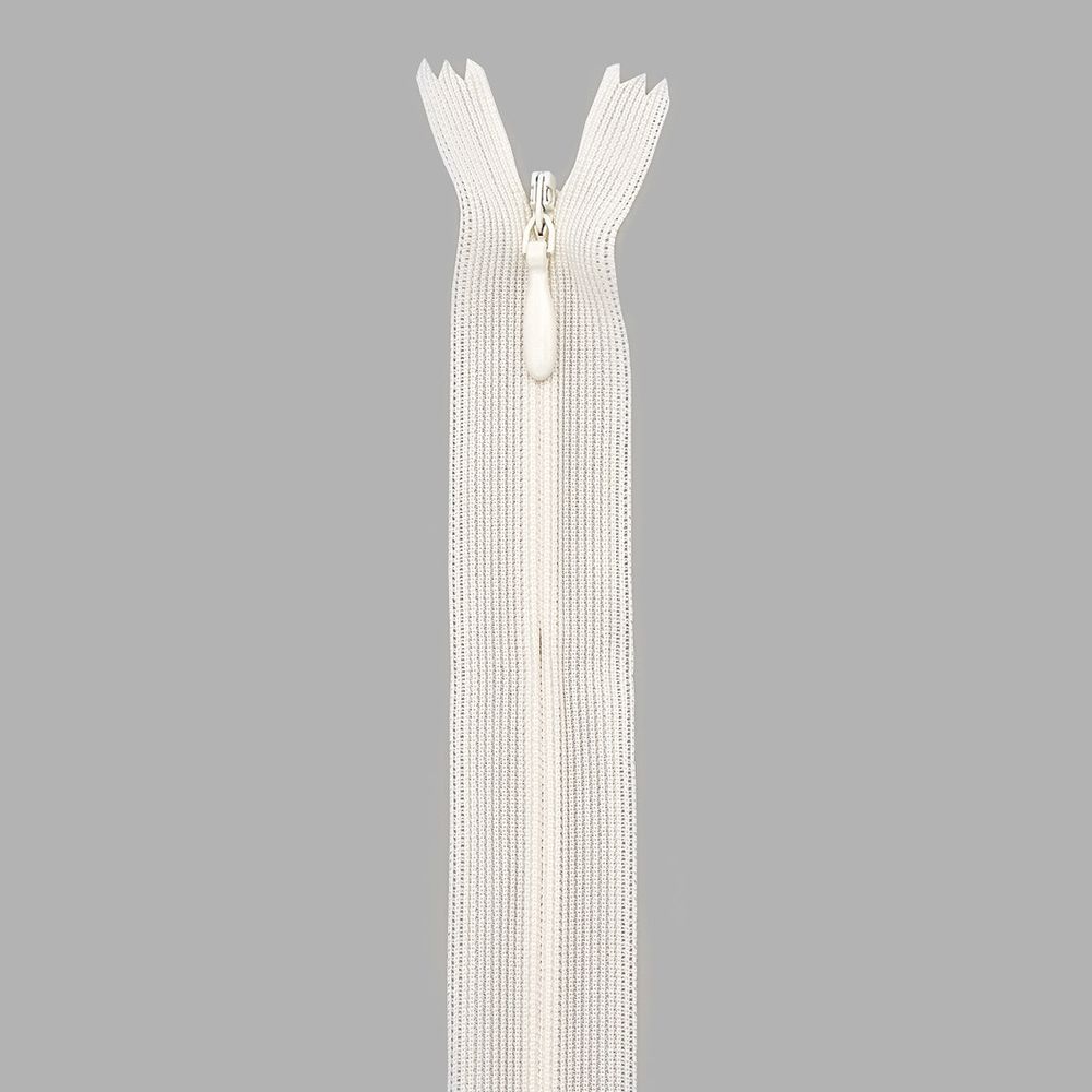 Молния потайная (скрытая) Т3 (3 мм) 1 зам., н/раз., 30 см, мол, 31252 / 30, 10 шт