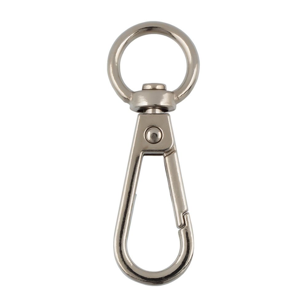 Карабин металл 13.0 мм (45х17 мм), 10 шт, 04 никель, Gamma GH 111/13/10