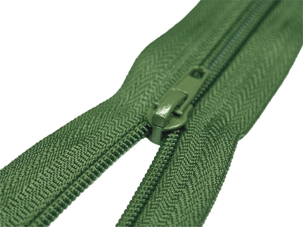 Молния спираль (витая) (цв.SBS) брючная Т3 (3 мм) 1 зам., н/раз., 20 см, автомат, S-567 хаки, 100 шт