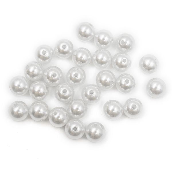Бусины пластик (жемчуг) ⌀12 мм, 25 г, Astra&Craft, 001 NL белый