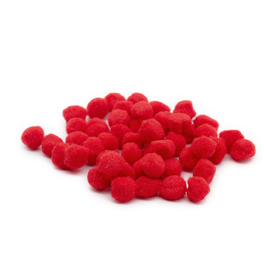 Помпоны декоративные 15мм, 50 шт, Astra&Craft (PA-007 красный)