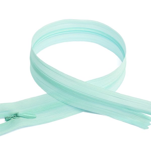 Молния потайная (скрытая) Т3 (3 мм) 1 зам., н/раз., 20 см, цв.F250 мятный уп.50 шт