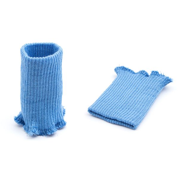 Манжеты трикотажные 6.5х9.5 см, 1 пара, тонкие, 020 голубой