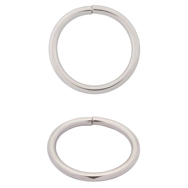 Кольцо разъемное металл in ⌀20 мм (25 мм внешн.), цв.никель, 100 шт