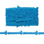 Кружево гипюр (плетёное) (матовое) 30 мм, 13.72м, цв.105 синий