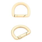 Карабин металл полукольцо 20.0 мм, золото, MB_2232, 6 шт