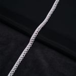 Кружево вязаное (тесьма) 10 мм / 13.72 метра, хлопок, белый, 3AR3335