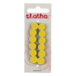 Бусины полимерная глина ⌀10 мм, 70 шт (6х12 шт), /РП/, №01 лимон, Zlatka PCV