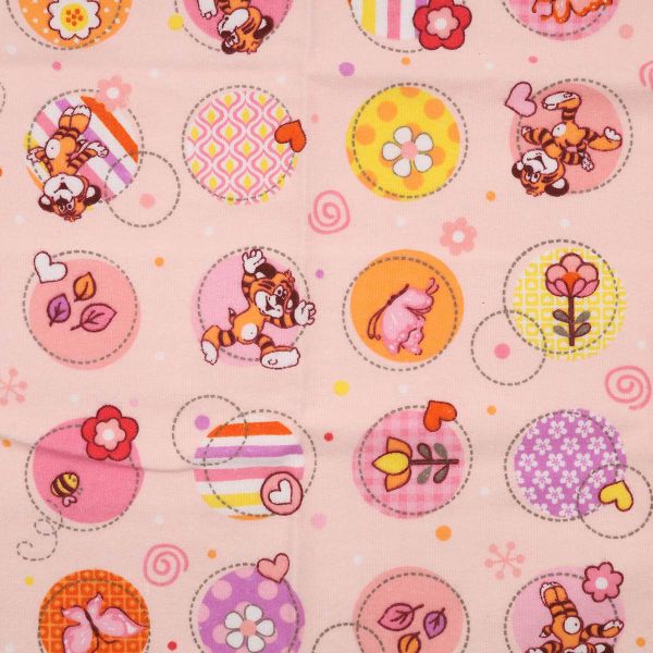 Ткань для рукоделия фланель набивная арт 514 гр рис 5556 вид 2 Тигрята, 45х50 см, Astra&Craft