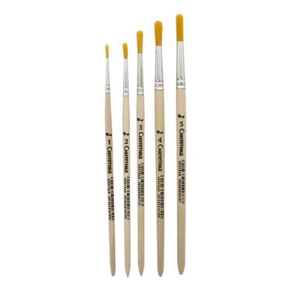 Набор 5 художественных кистей 