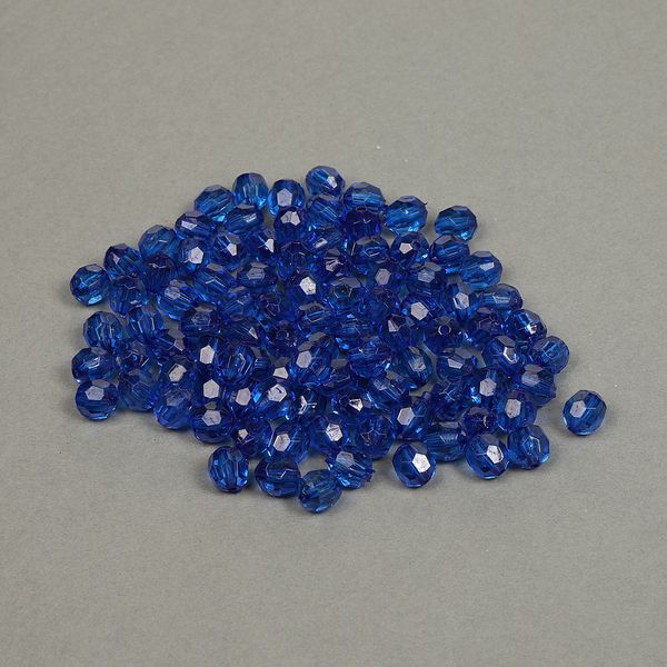 Бусины акрил ⌀10 мм, цв. 30 василек, 50 г, Magic4Hobby