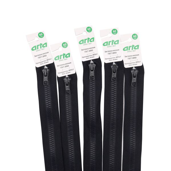 Молния трактор Arta Т6 (6 мм) 1 зам., разъем., 65 см, цв. 118 индиго, 5 шт