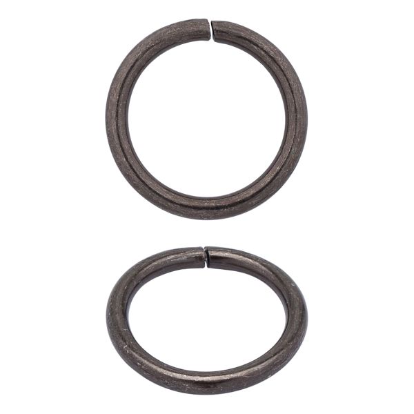 Кольцо разъемное металл in ⌀10 мм (13 мм внешн.), цв.чер.никель, 100 шт