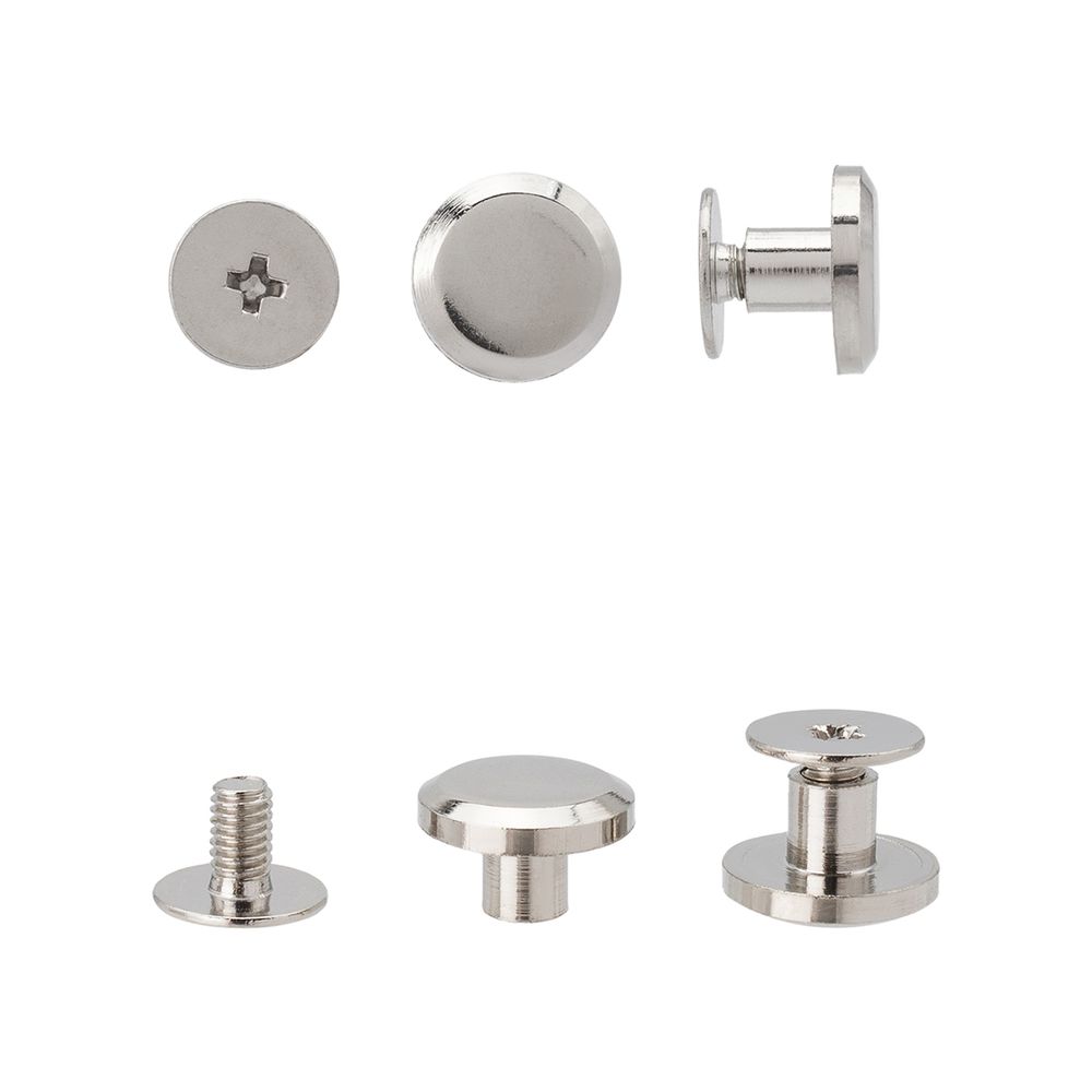 Винт кобурный металл 9.5х4х8х4 мм, 10 шт, никель, ZMP010