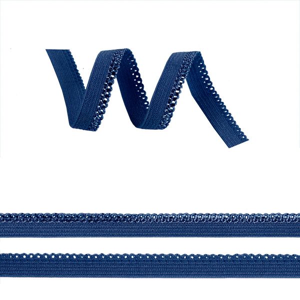 Резинка бельевая (ажурная) 10.0 мм / 100 метров, S919 синий сапфир