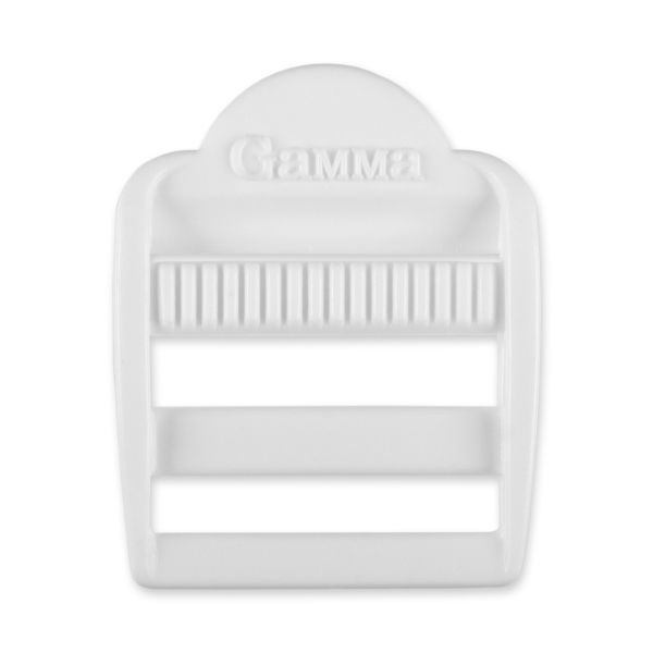 Пряжка регулировочная пластик 32 мм, 100 шт, 501 белый, Gamma SAM001