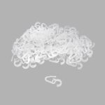 Крючки шторные для карниза 34 мм, пластик для карнизных колец, прозрачный, 100 шт/упак, PPA632