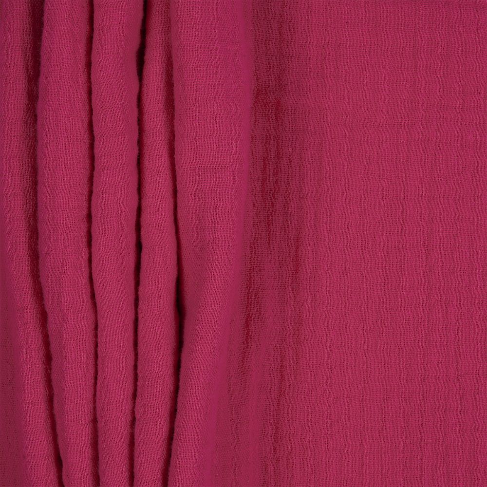 Муслин 125 г/м², 130 см / 2 метра, TBY.Mus.24723.51.2, цв.51 ярко-розовый