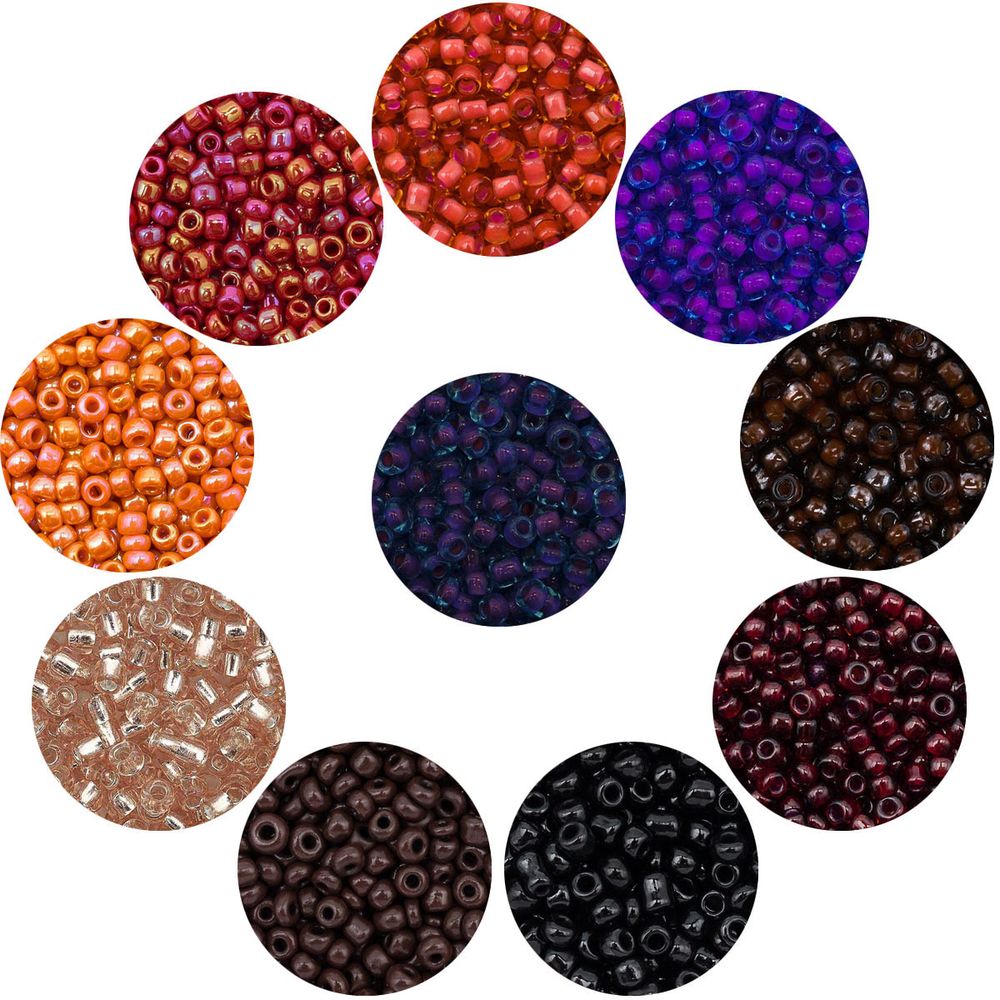 Набор бисера 11/0 ассорти №29 в тубе, 10 цветов, Astra&Craft