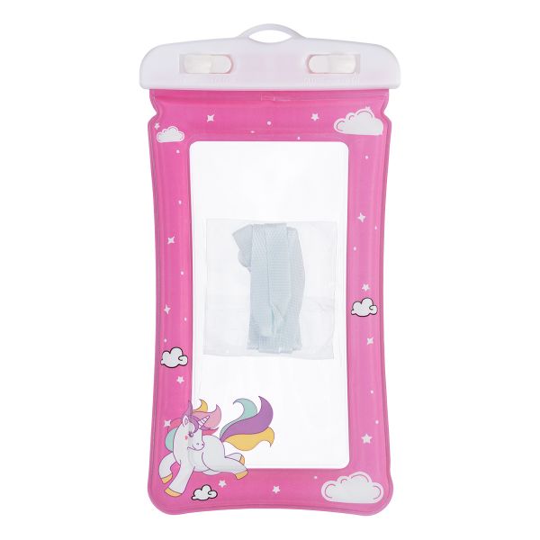 Чехол для телефона водонепроницаемый 22х11х2 см, №02 прозрачный/розовый, Lol&Pop LLP-305