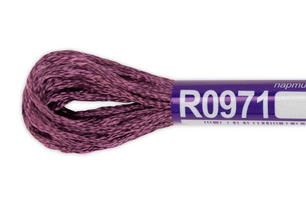 Мулине Gamma вискоза 100%, цв.R0971 т.лиловый, 12 мотков по 8 метров