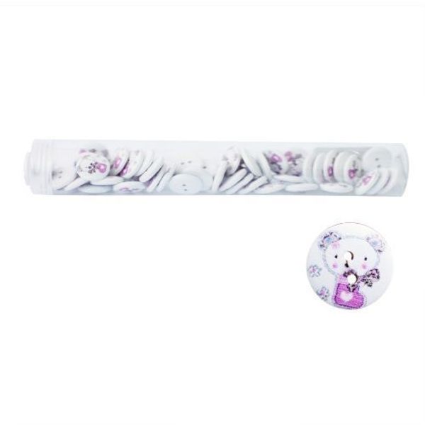 Пуговицы деревянные Мультяшные персонажи 18мм 50 шт, Мишка 33