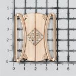Пряжка ременная металл 40 мм (золото), 4 шт