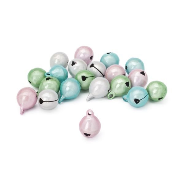 Бубенчики жемчужные 10 мм, ассорти 4цв., 20 шт, Astra&Craft, QYB-002